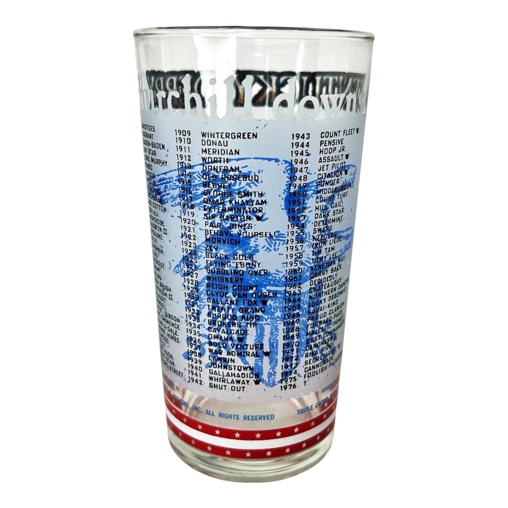 1976 Kentucky Derby Glasses Mint Julep Set of 3 Official Souvenir Harry Stevens - Picture 7 of 16